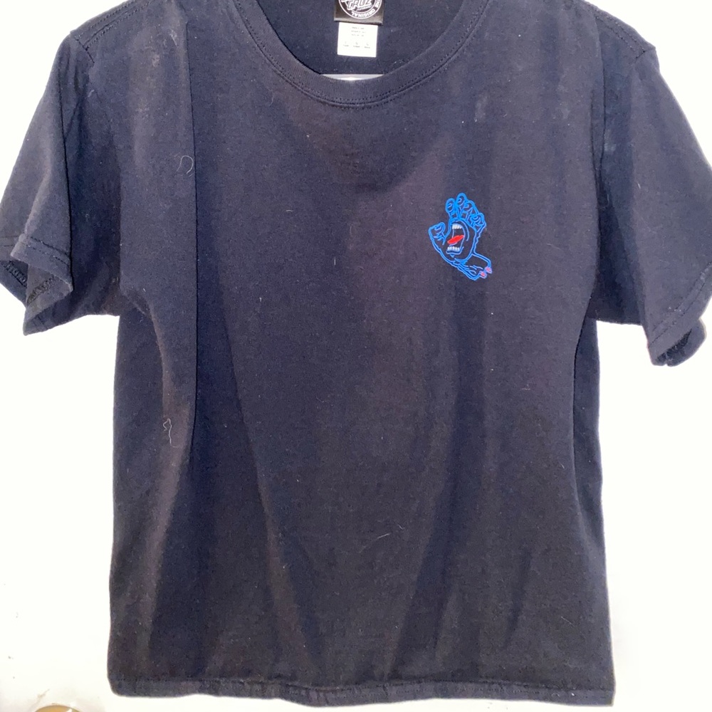 Dark Navy Blue Santa Cruz Screaming Hand Tee